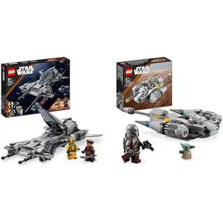 LEGO 75346 Star Wars Snubfighter der Piraten Set & 75363 Star Wars N-1 Starfighter des Mandalorianers – Microfighter Mikro-Bauspielzeug