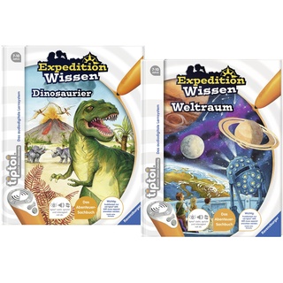 tiptoi Ravensburger Bücher Set - Expedition Wissen Dinosaurier und Expedition Wissen Weltraum