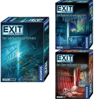 KOSMOS EXIT - Das Spiel - Bundle, Alle Level: Der versunkene Schatz, Die Station im ewigen Eis und der Tote im Orient Express