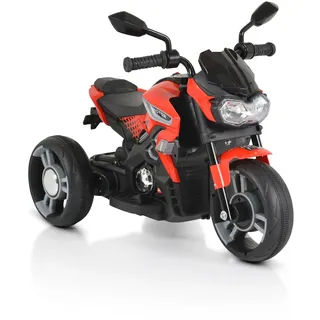 Moni Kinder Elektromotorrad Colombo Scheinwerfer, zwei Motoren, MP3, bis 7 km/h rot