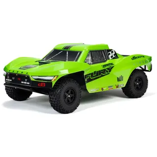 ARRMA Fury MEGA 550 2WD, Ferngesteuertes Auto, RC Auto 1/10, Short Course Truck, über 30 km/h, aufrüstbar, inkl. Zubehör, Grün, ARA3221T1