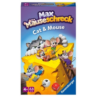 Ravensburger Spiel, Ravensburger 22466 - Max Mäuseschreck- Kompaktes Katz & Maus Spiel...