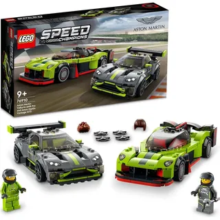 LEGO 76910 Speed Champions Aston Martin Valkyrie AMR Pro & Vantage GT3, Bausatz mit 2 Rennautos, Modellautos für Kinder ab 9 Jahre, 2022 Kollektion - Beige