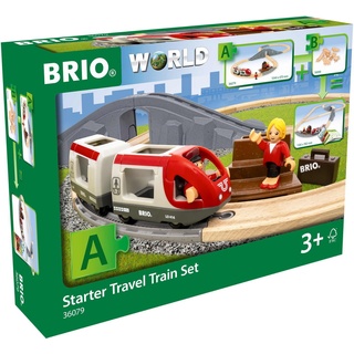 BRIO® Spielzeug-Eisenbahn World Eisenbahn Set Reisezug Starter Set A 22 Teile 36079