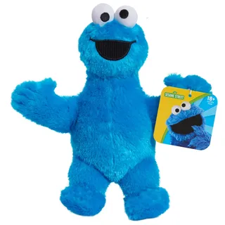 Just Play Sesamstraßen-Freunde, 20 cm großes Krümelmonster, nachhaltiges Plüschtier, blau, Kinderspielzeug ab 18 Monaten