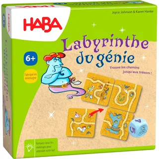 HABA 301887 Genius Labyrinth des Genies-Kartenspiele-Schnelligkeits-Spiele-Brettspiele für Kinder-Puzzle, M