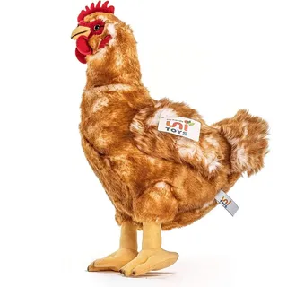 Uni-Toys - Henne braun - 37 cm (Höhe) - Plüsch-Huhn, Vogel - Plüschtier, Kuscheltier