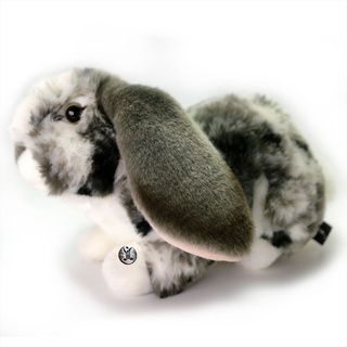Hase Widder Kaninchen Kuscheltier mit Schlappohren grau weiß Plüschtier BOMMEL