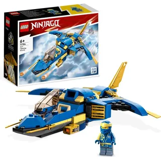 LEGO 71784 NINJAGO Jays Donner-Jet EVO, Aufrüstbares Ninja Spielzeug-Flugzeug mit Jay Minifigur, Geschenkidee zum Geburtstag für Kinder ab 7 Jahren - Beige