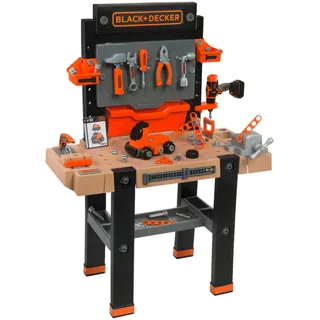 Black & Decker Kinderwerkbank Black & Decker Super Werkbank Center, Mehrfarbig, Kunststoff, 16x75.3x58.5 cm, male, Spielzeug, Kinderspielzeug, Werkbank & Werkzeug