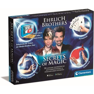 Clementoni Ehrlich Brothers Secrets of Magic - Zauberkasten für Kinder ab 7 Jahren - Magisches Equipment für 30 verblüffende Zaubertricks inkl. 3D Erklärvideos - ideal als Geschenk 59312