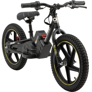 Actionbikes Motors Kinder Balance Bike | 16 Zoll - 250 Watt - Laufrad mit Scheibenbremsen - 21V 5.4 Ah - Kinder Fahrrad - Kinderfahrzeug - Spielzeug ab 3 Jahren (16 Zoll Gelb)