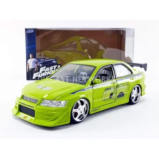 Jada Toys – Miniatur Auto Mitsubishi Lancer Evo VII Brian Fast and Furious Maßstab 1/24, 99788 G, grün