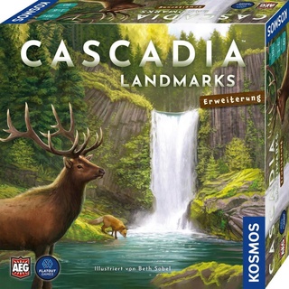 Kosmos Spiel, Erweiterung zum Spiel Cascadia – Im Herzen der Natur Cascadia - Landmarks Erweiterung bunt
