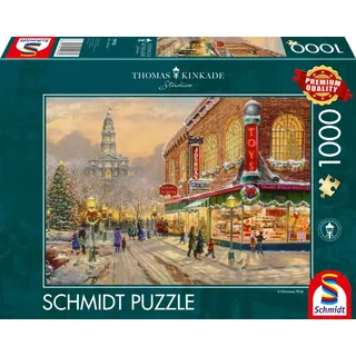 Schmidt Spiele 59936 Thomas Kinkade, Ein Weihnachtswunsch, 1000 Teile Puzzle