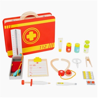 Small Foot Spielzeug-Arztkoffer Notarztkoffer, (packung, 14-tlg), Mit zahlreichen Utensilien ausgestattet beige|rot