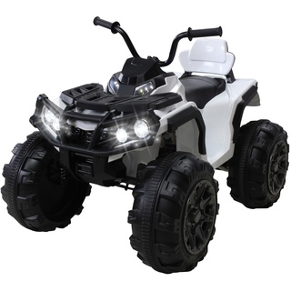 Kinderquad Bumper, Kinder-Elektroauto mit Fernbedienung, 70 Watt, Stoßdämpfer, Bremsautomatik, LED (Weiß)