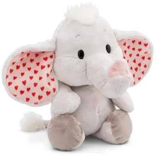 NICI 61487 Kuscheltier Love Elefant hellgrau 32cm grau-Stofftier aus weichem Plüsch, niedliches Plüschtier zum Kuscheln und Spielen, für Kinder & Erwachsene, tolle Geschenkidee