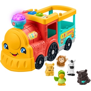 Spielzeug-Eisenbahn FISHER-PRICE "Little People, ABC Zug" Spielzeugfahrzeuge , bunt Kinder Altersempfehlung inkl. 5 Tierfreunde Figuren, mit Licht und Sound
