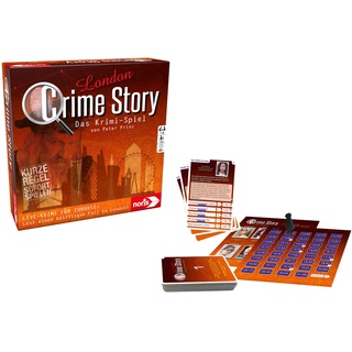 Noris 606201970 Crime Story London - Krimi-Spiel für Erwachsene und Kinder ab 12 Jahren - Detektiv-Kartenspiel zum Thema London für 1 bis 6 Spieler