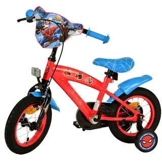 Kinderfahrrad Spider-Man für Jungen 12 Zoll Kinderrad in Blau/Rot