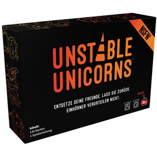 Unstable Games | Unstable Unicorns NSFW | Partyspiel | Kartenspiel | 2-8 Spieler | Ab 18+ Jahren | 30-60 Minuten | Deutsch