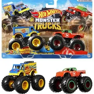 HOT WHEELS FYJ64 Monster Trucks 1:64 Die-Cast 2er-Pack - sortiert