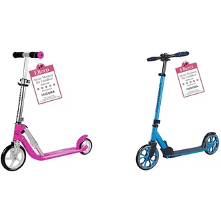 HUDORA Little Big Wheel Scooter Magenta Roller Kinder & Scooter Up 200 - Geräuscharmer Aluminium-Roller