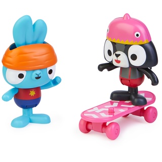 Brave Bunnies Skateboard Pack, Skaten mit Bop Hase und Waschbär, mit 2 Actionfiguren und 1 Skateboard als Zubehör, Spielzeug für Kinder ab 3 Jahren, Basic Figuren Set