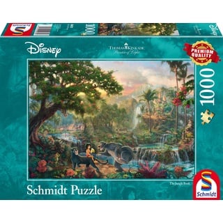 Schmidt Spiele 59473 Thomas Kinkade, Disney, Dschungelbuch, 1000 Teile Puzzle