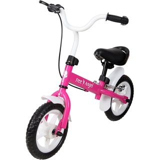 Spielwerk® Laufrad ab 2 Jahre Bremse 10 Zoll Reifen Lenkrad Sattel Höhenverstellbar Kinder Balance Bike Lauflernrad Tragegriff Junge Mädchen Rosa