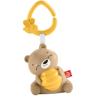 Fisher-Price Beruhigendes Bärchen Spieluhr zum Mitnehmen für Babys mit Nachtlicht und einstellbarem Timer für Neugeborene, HRB18