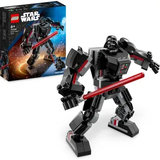 LEGO 75368 Star Wars Darth Vader Mech, baubares Actionfiguren-Modell mit Gelenkteilen, Minifiguren-Cockpit und großem roten Lichtschwert, Sammel-S... - Bunt