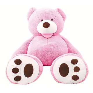 Lifestyle & More Riesen Teddybär Kuschelbär Pink Höhe 130 cm XXL Plüschbär Kuscheltier samtig weich