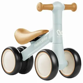 FabricBike Walker - Kinder Laufrad ab 1 Jahr, Lauflernrad für 10-24 Monate Baby, Balance Lauflernrad Spielzeug mit 4 Räder, Balance Bike ohne Pedal. (Sky Blue)