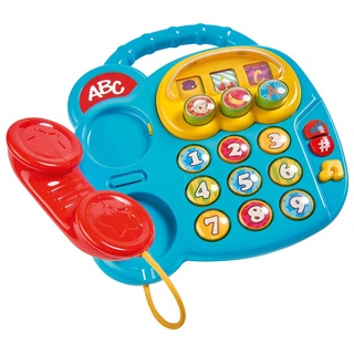 Simba 104010016 - ABC buntes Telefon, Babyspielzeug, Drehbilderdisplay, Melodie, Spieltelefon, Lerntelefon, mit verschiedenen Sounds, 20cm, Motorik, Kleinkind, ab 6 Monaten