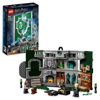 LEGO 76410 Harry Potter Hausbanner Slytherin Set, Hogwarts Wappen, Schloss Gemeinschaftsraum Spielzeug oder Wanddisplay, Sammel-Reisespielzeug mit ...