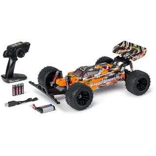 Carson 500404237 - 1:10 FE Speed Warrior 2.4G 100%RTR orange - Ferngesteuertes Auto, RC Buggy, inkl. Batterien und Fernsteuerung, Offroad Buggy