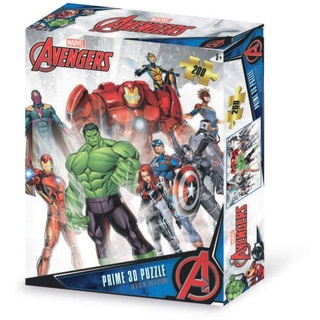 Grandi Giochi PUA01000 Avengers Linsenpuzzle, horizontal, mit 200 Teilen und 3D-Effekt Verpackung-PUA01000