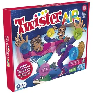 Hasbro Gaming Twister Air, Twister Spiel mit Augmented Reality App, verbindet sich mit Smart Devices, aktive Spiele für Partys, ab 8 Jahren