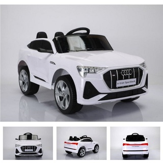 ES-Toys Elektro-Kinderauto Elektroauto Audi E-Tron, Belastbarkeit 30 kg, Sportback, Stoßdämpfer, Fernbedienung weiß