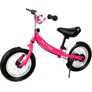 Spielwerk® Laufrad ab 2 Jahre Bremse 12 Zoll Räder Lenkrad Sattel Höhenverstellbar Kinder Balance Bike Lauflernrad Tragegriff Junge Mädchen Rosa