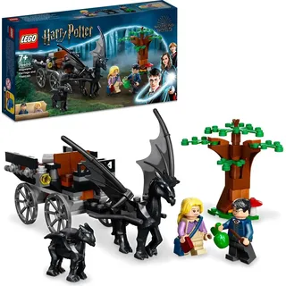 LEGO 76400 Harry Potter Hogwarts Kutsche mit Thestralen, Spielzeug-Set mit Minifiguren, wie Luna Lovegood und Pferde-Figuren, Idee für Geschenk - Bunt