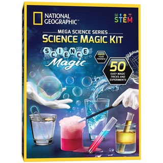 NATIONAL GEOGRAPHIC Science Magic Kit - Science Kit für Kinder mit 50 einzigartigen Experimenten und Zaubertricks, Chemie-Set und STEM-Projekt, EIN tolles Geschenk für Jungen und Mädchen