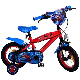 Kinderfahrrad Ultimate Spider-Man Jungen 12 Zoll Kinderrad in Blau/Rot