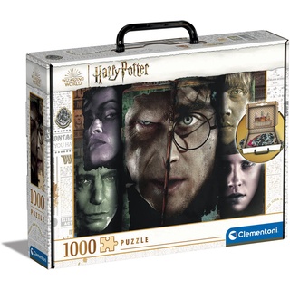 Clementoni 39655 Brief Case Harry Potter – Puzzle 1000 Teile ab 9 Jahren, Erwachsenenpuzzle im Koffer-Design, Geschicklichkeitsspiel für die ganze Familie