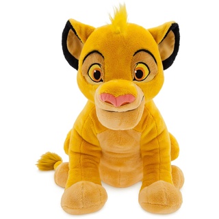 Disney Store Offizielles mittelgroßes Kuscheltier Simba, Der König der Löwen, 33 cm, Klassische Figur als Kuscheltier, Kleiner Löwe mit Stickereien und weicher Oberfläche