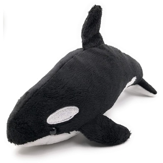 Onwomania Plüschtier Kuscheltier Stoff Tier Orca Delfin schwarz Delphin 22 cm