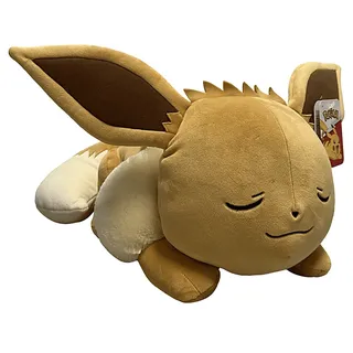 JAZWARES Pokémon - Evoli schlafend Plüsch 45 cm Plüschfigur