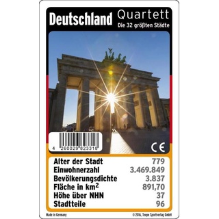 ASS Altenburg 22182490 - Deutschland-Quartett - Kartenspiel, für 2-4 Spieler, ab 4 Jahren (DE-Ausgabe) (Spanisch, Deutsch, Französisch, Italienisch)
